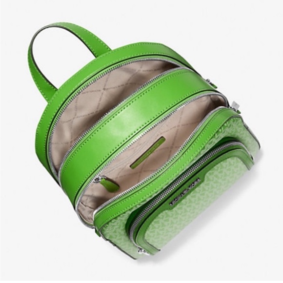 Michael Kors Jaycee Medium Ombré Signature Logo Backpack Jungle - Picture 4 of 6